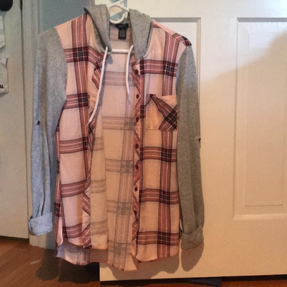 Pink Hooded Flannel